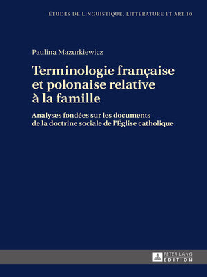 cover image of Terminologie française et polonaise relative à la famille
